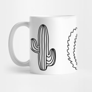 Cactus Line Drawing 3 Mug